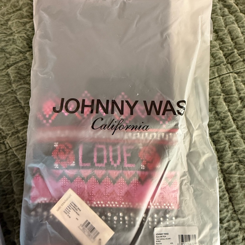 Johnny Was Rosey Fairisle Scarf